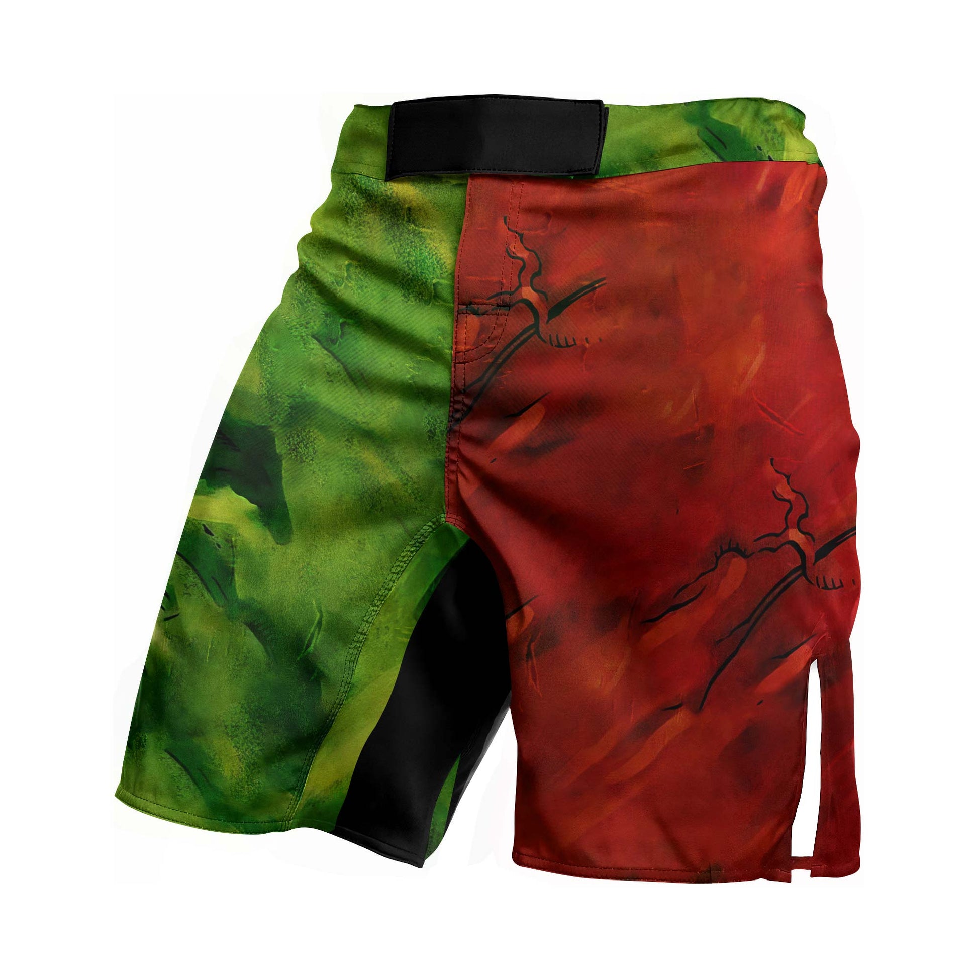 Green And Red Hulk Fight Shorts