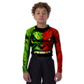 Green And Red Hulk Kids Rash Guard