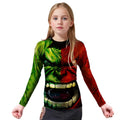 Green And Red Hulk Kids Rash Guard