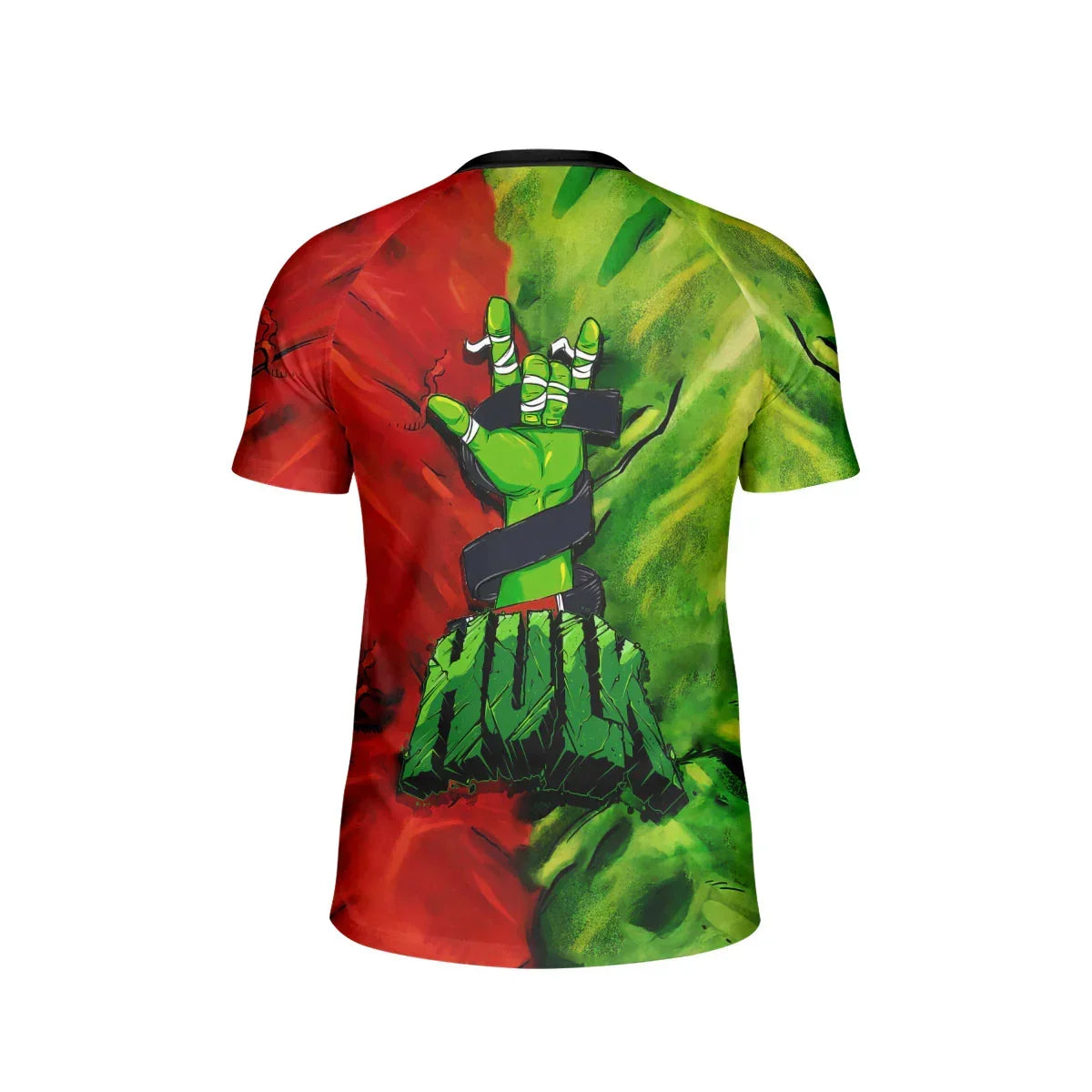 Green And Red Hulk Kids Rash Guard
