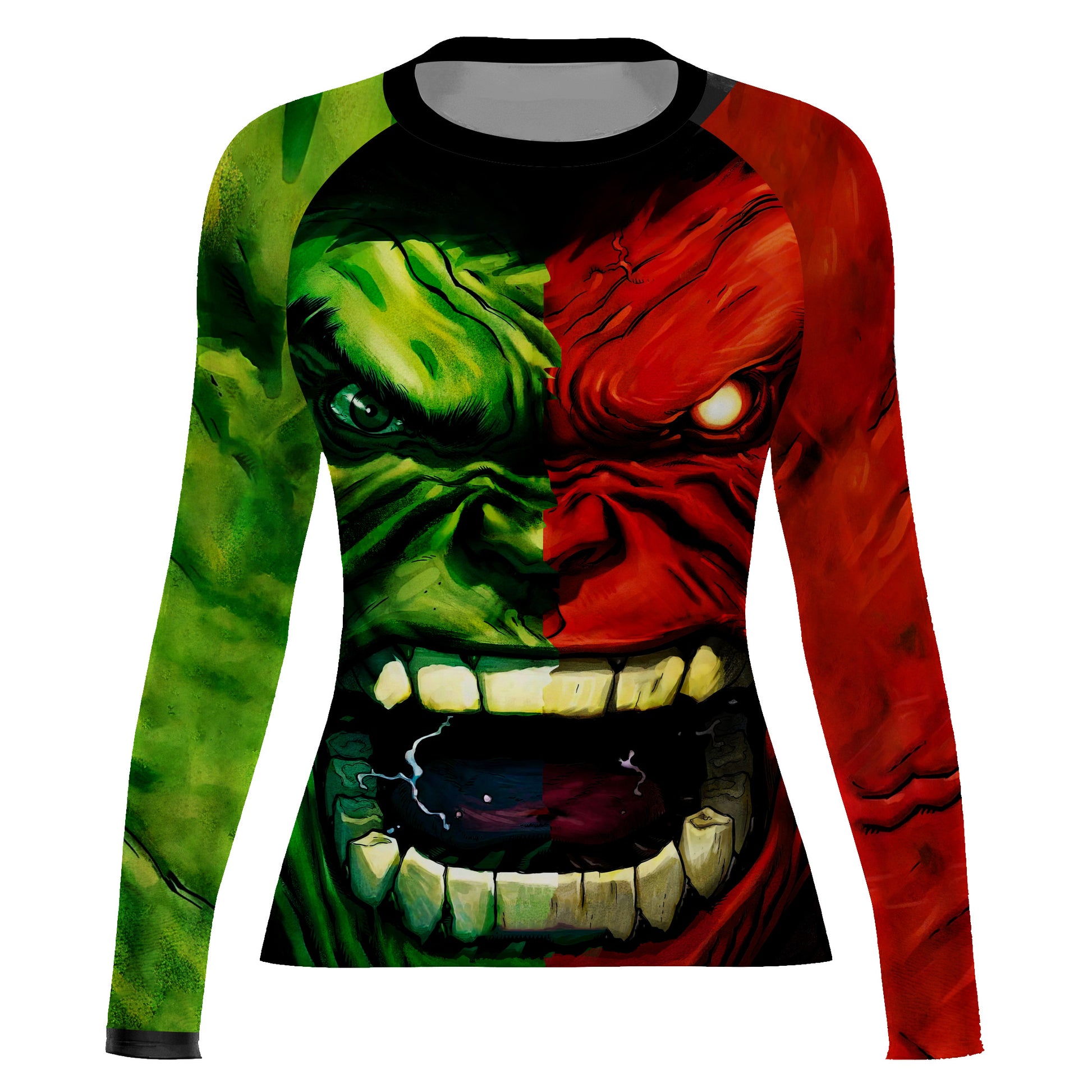 Green And Red Hulk Rash Guard