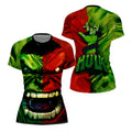 Green And Red Hulk Rash Guard