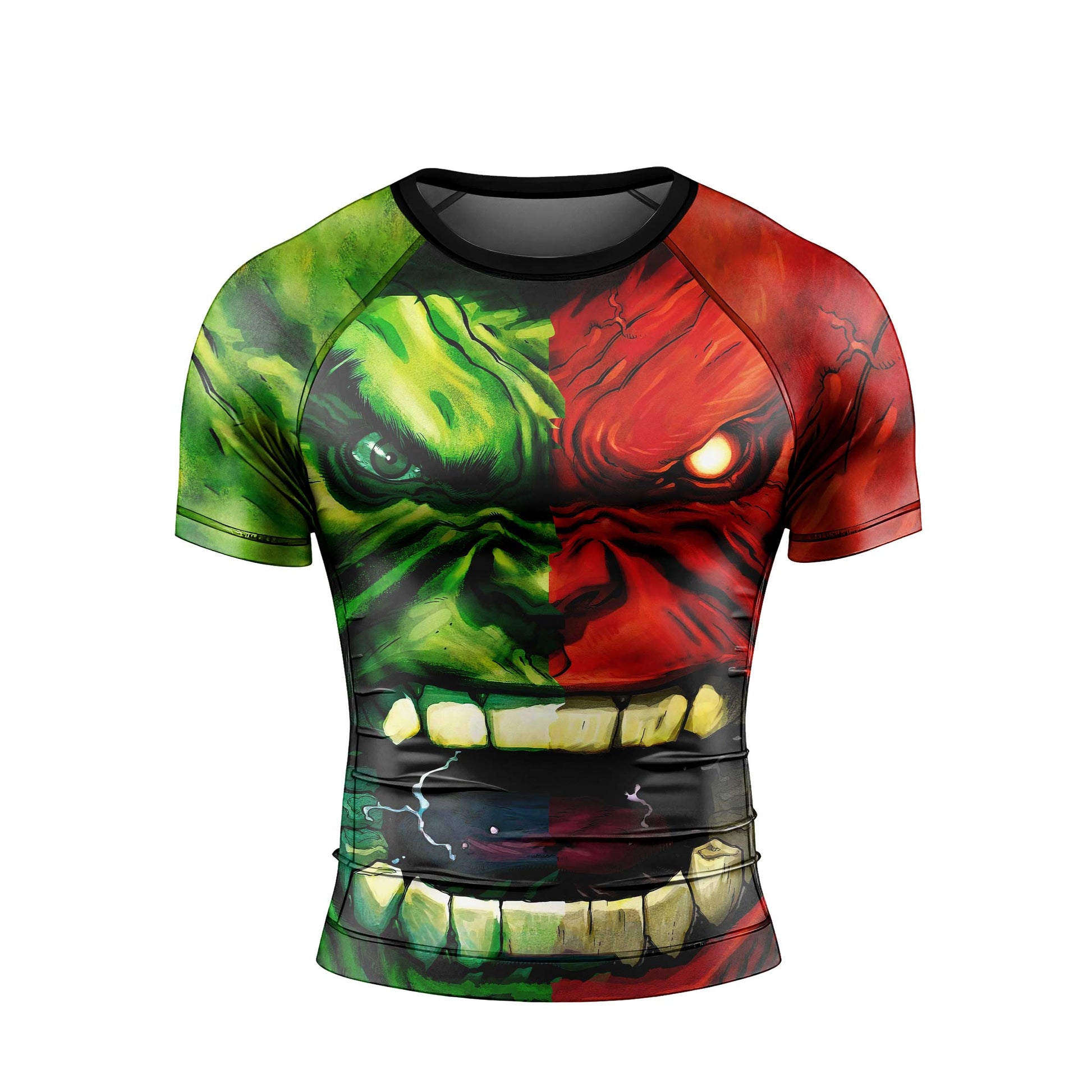 Green And Red Hulk Rash Guard