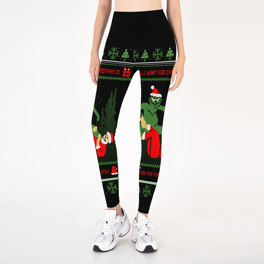 Grinch And Santa Jiu Jitsu Leggings