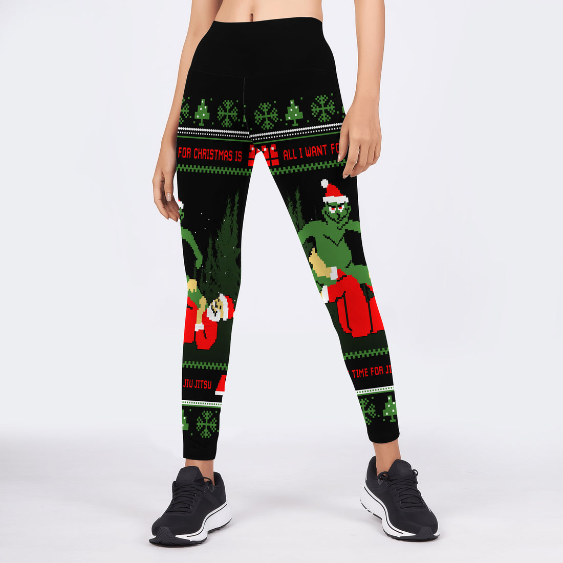 Grinch And Santa Jiu Jitsu Leggings