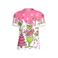 Grinch Pink Santa Kids Rash Guard
