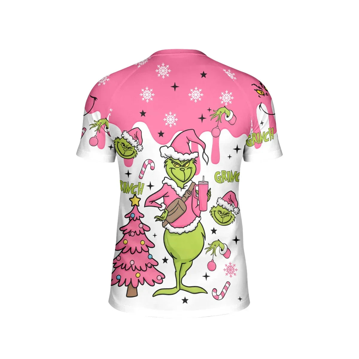 Grinch Pink Santa Kids Rash Guard