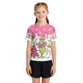 Grinch Pink Santa Kids Rash Guard