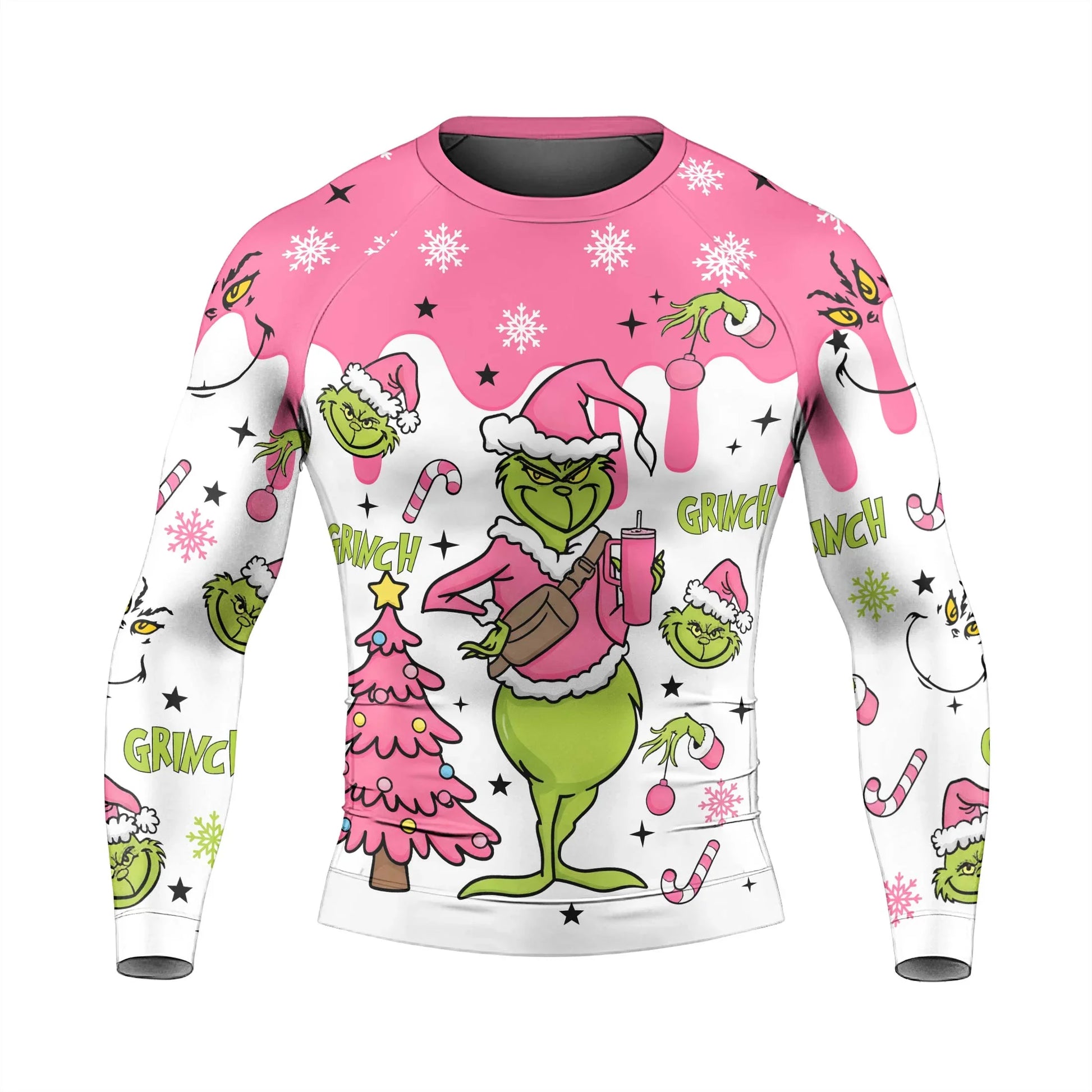 Grinch Pink Santa Rash Guard