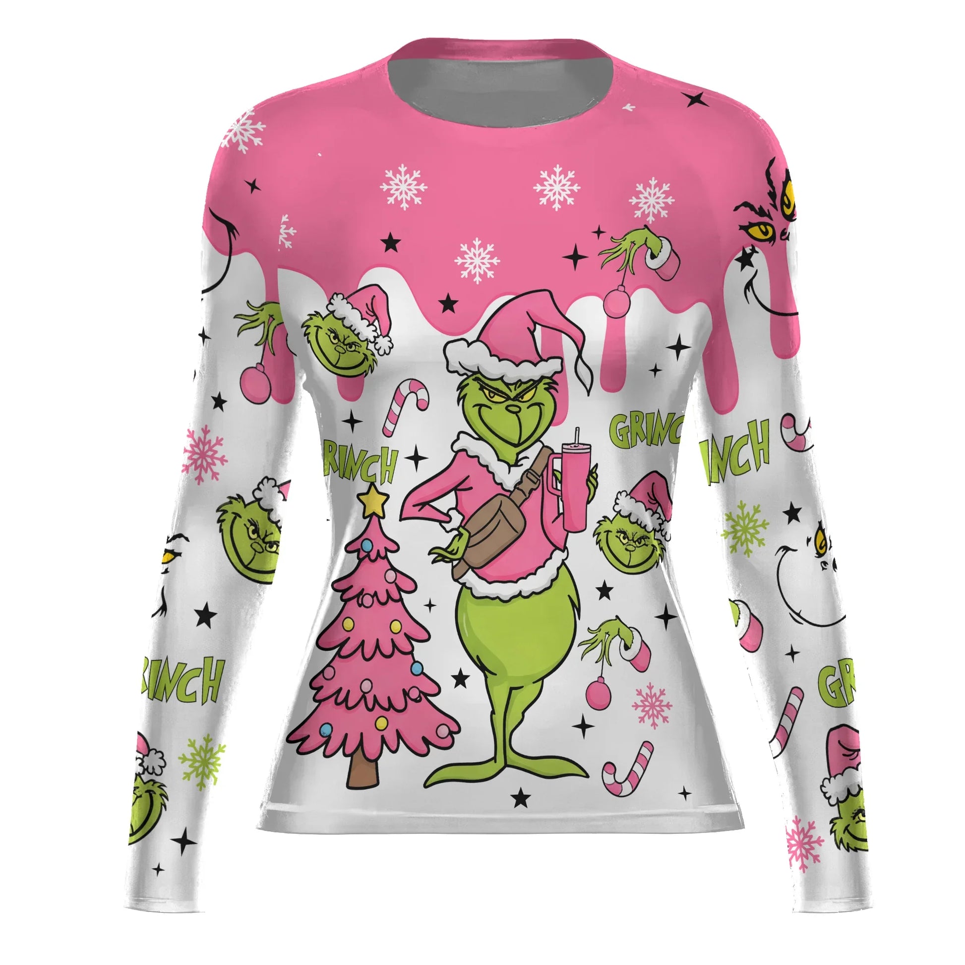 Grinch Pink Santa Rash Guard