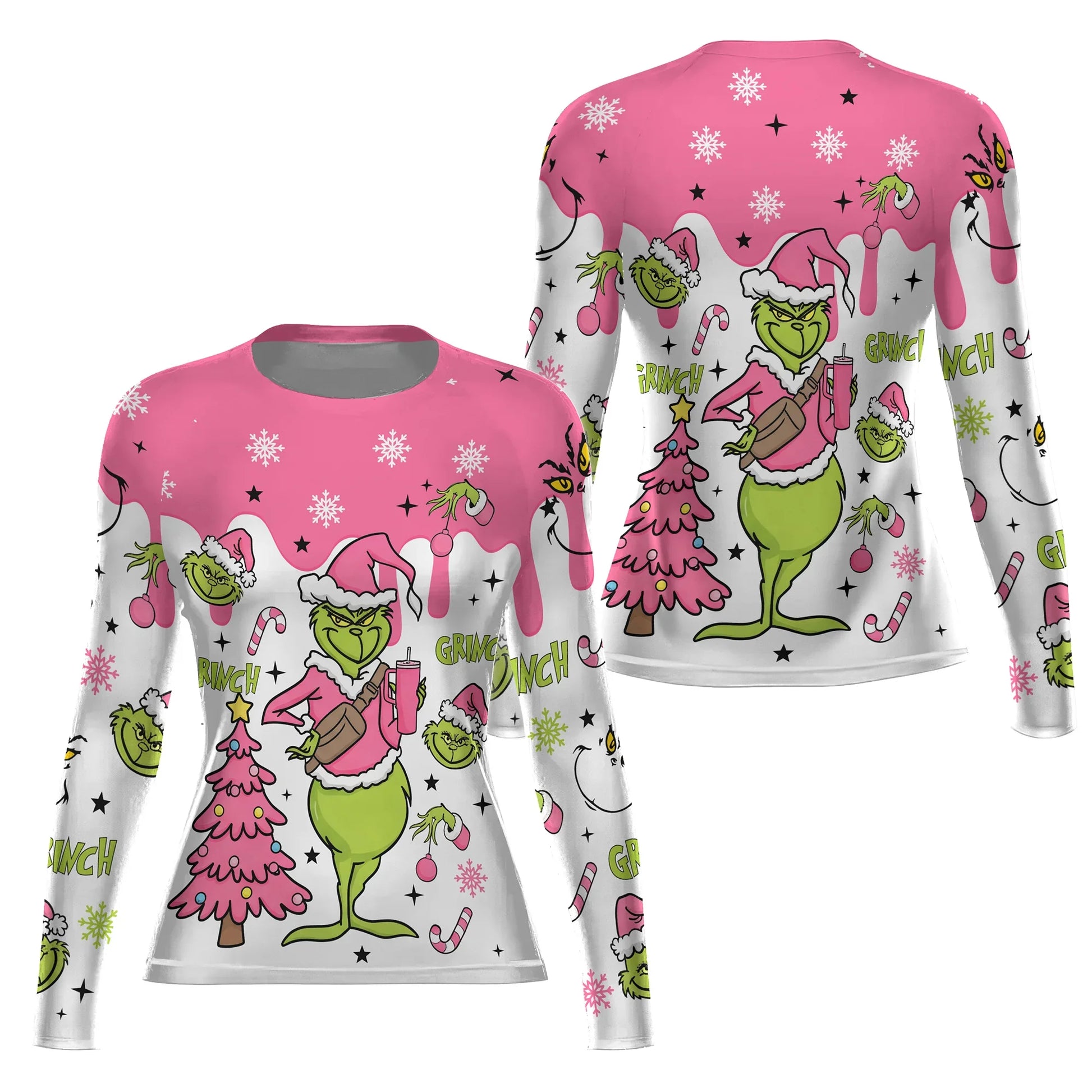 Grinch Pink Santa Rash Guard