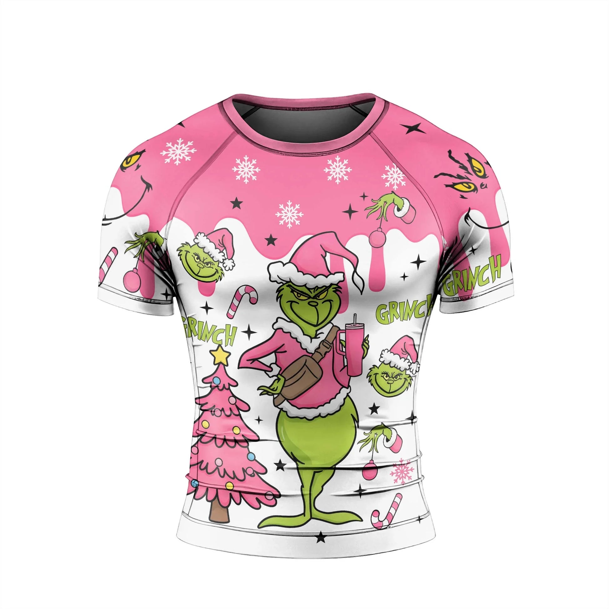 Grinch Pink Santa Rash Guard
