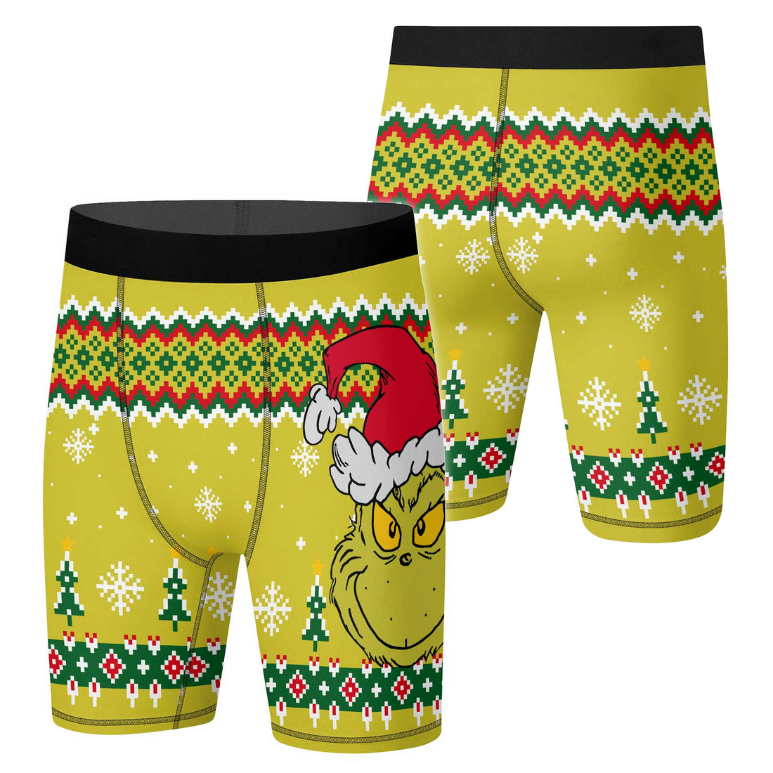Grinch Santa Festive Compression Shorts
