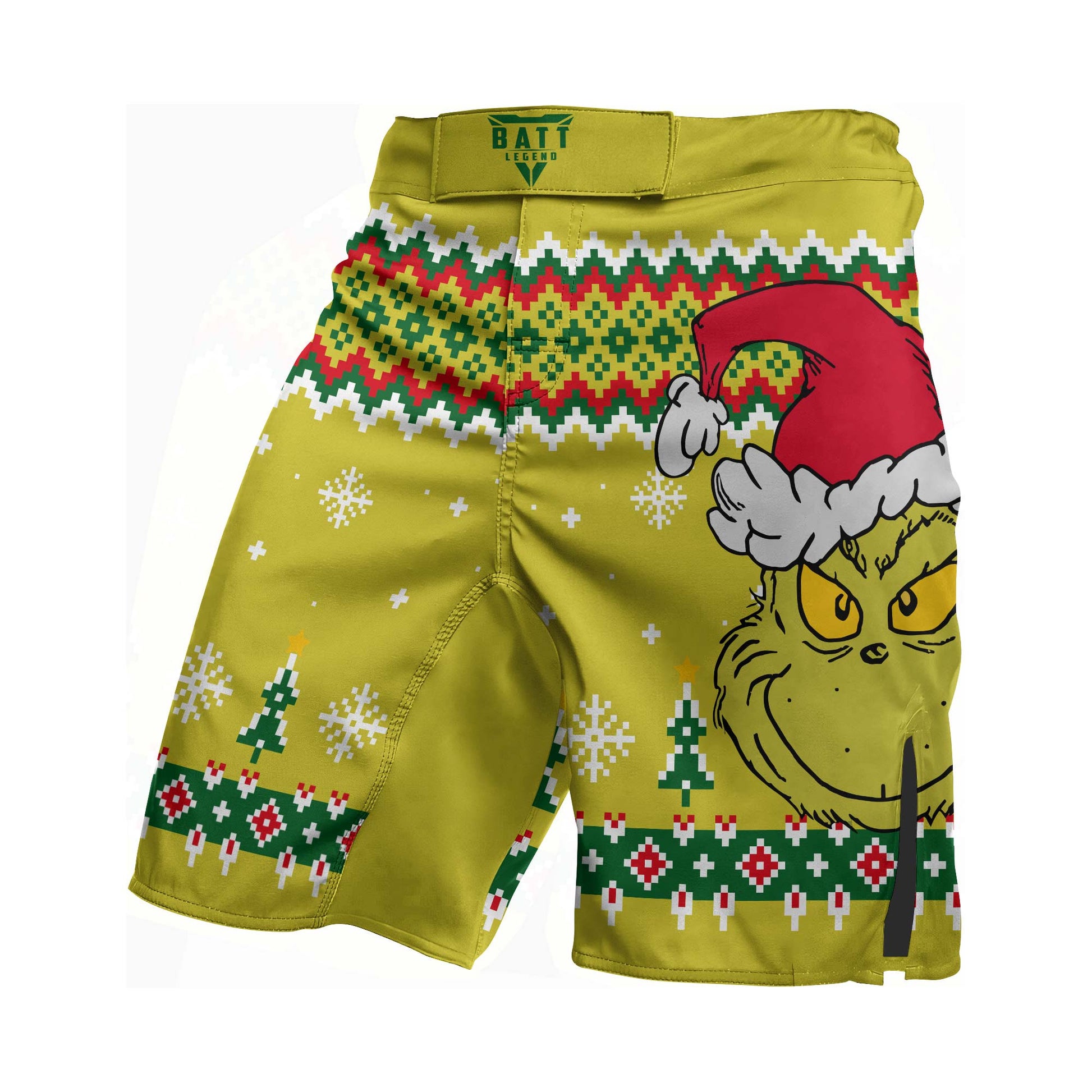 Grinch Santa Festive Fight Shorts