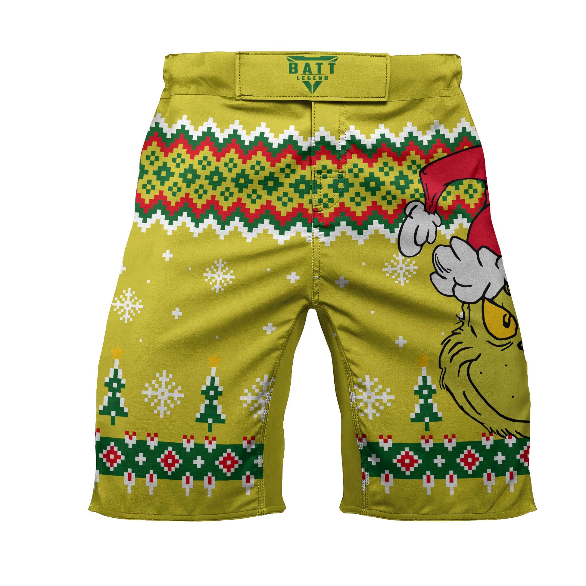 Grinch Santa Festive Fight Shorts
