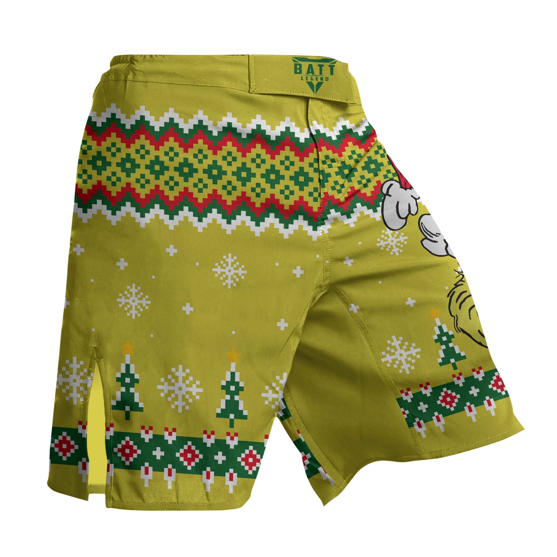 Grinch Santa Festive Fight Shorts