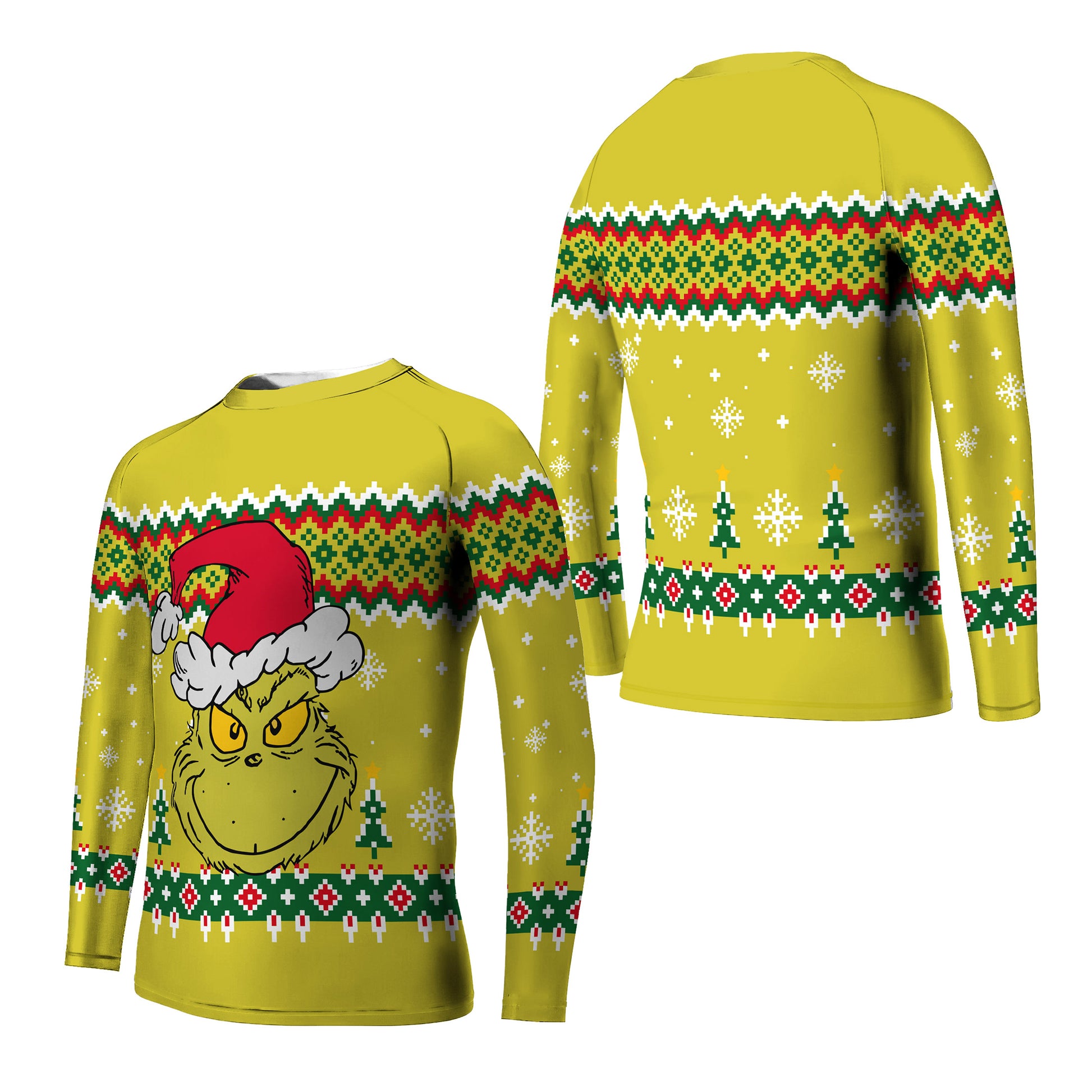 Grinch Santa Festive Kids Rash Guard