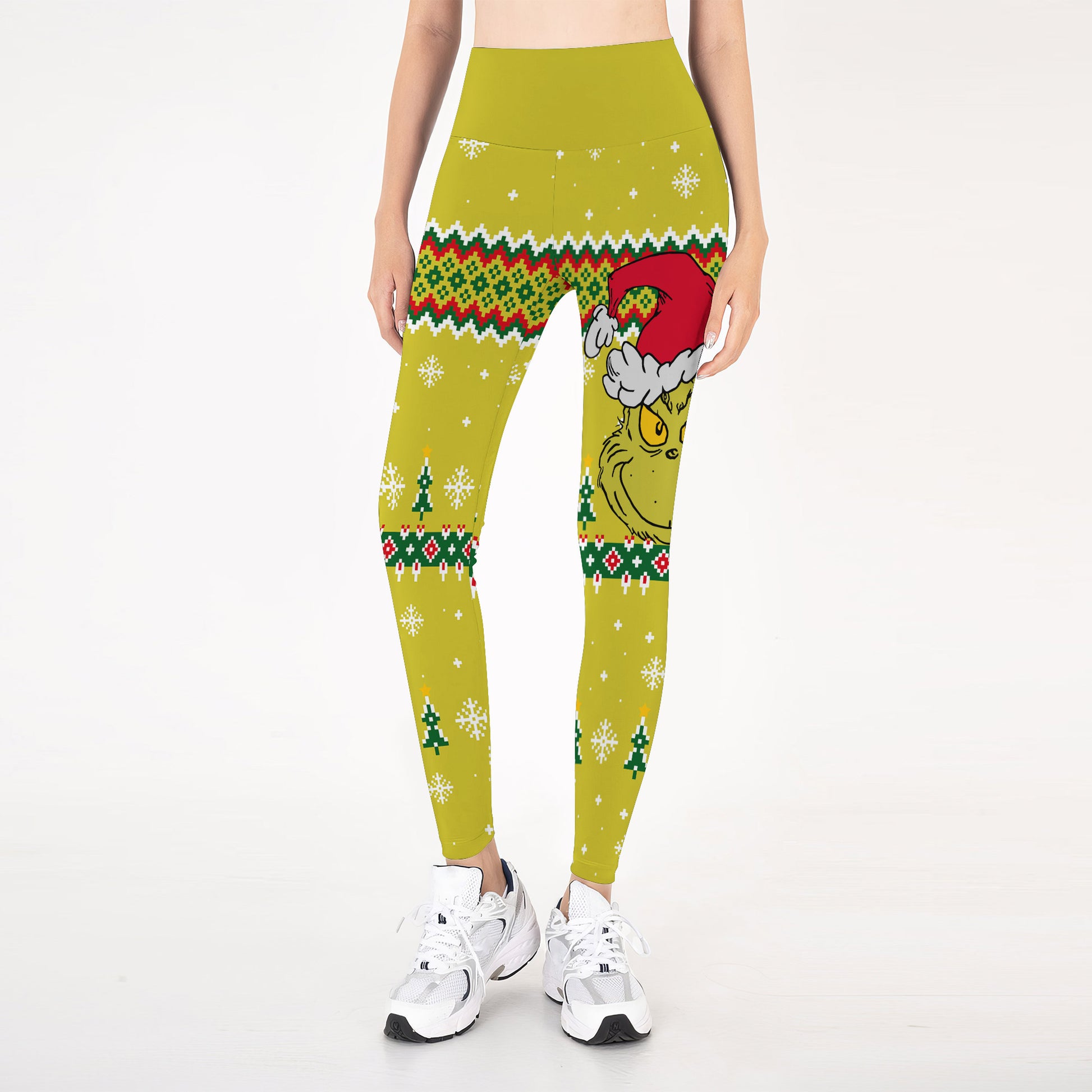 Grinch Santa Festive Leggings