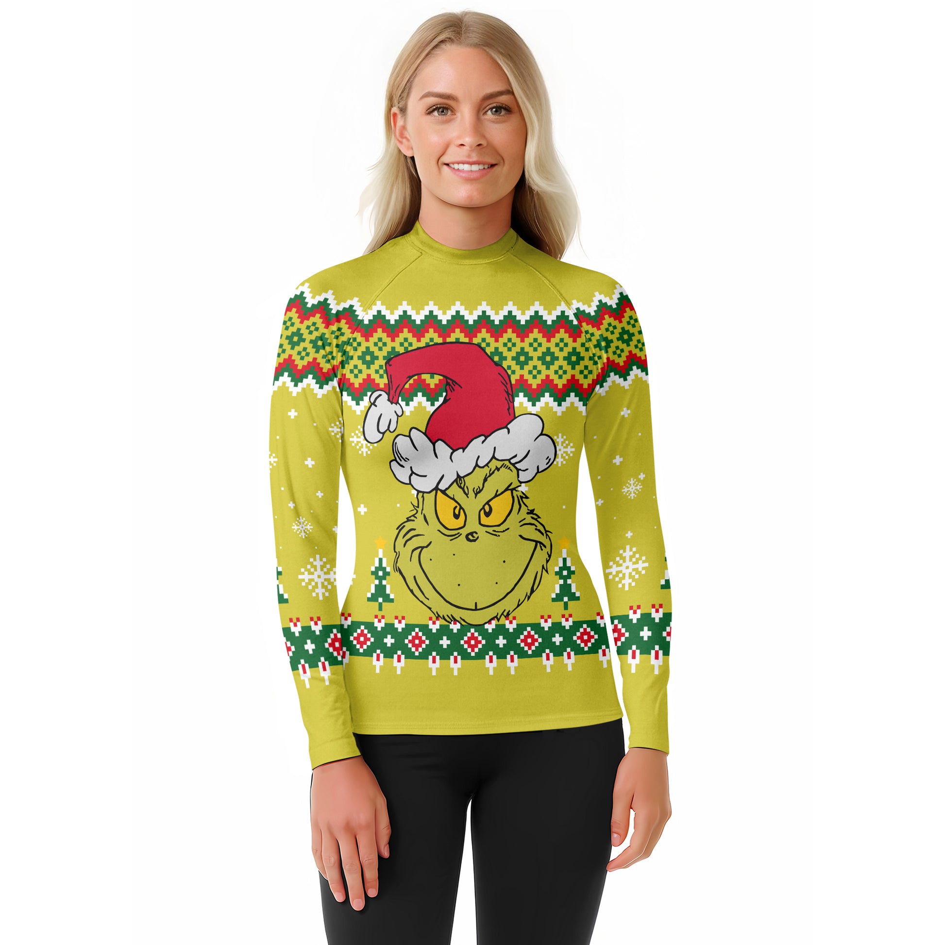 Grinch Santa Festive Rash Guard