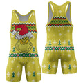 Grinch Santa Festive Wrestling Singlet