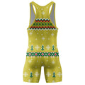 Grinch Santa Festive Wrestling Singlet