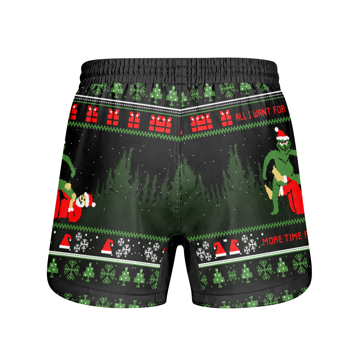 Grinch Santa Festive Grappling Shorts