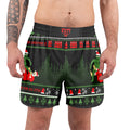 Grinch Santa Festive Grappling Shorts