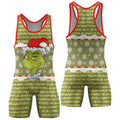 Grinch Xmas Wrestling Singlet