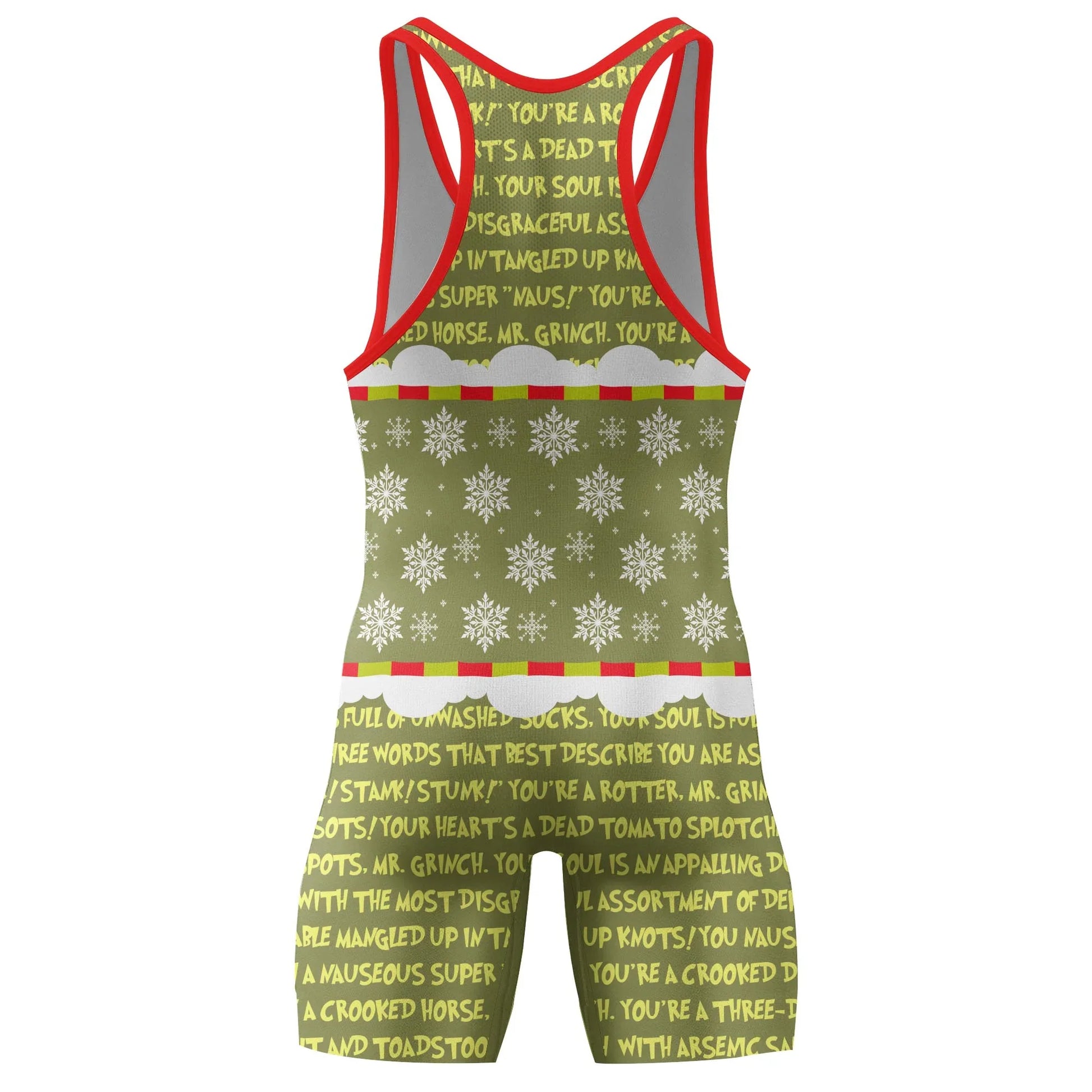Grinch Xmas Wrestling Singlet