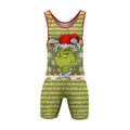 Grinch Xmas Wrestling Singlet