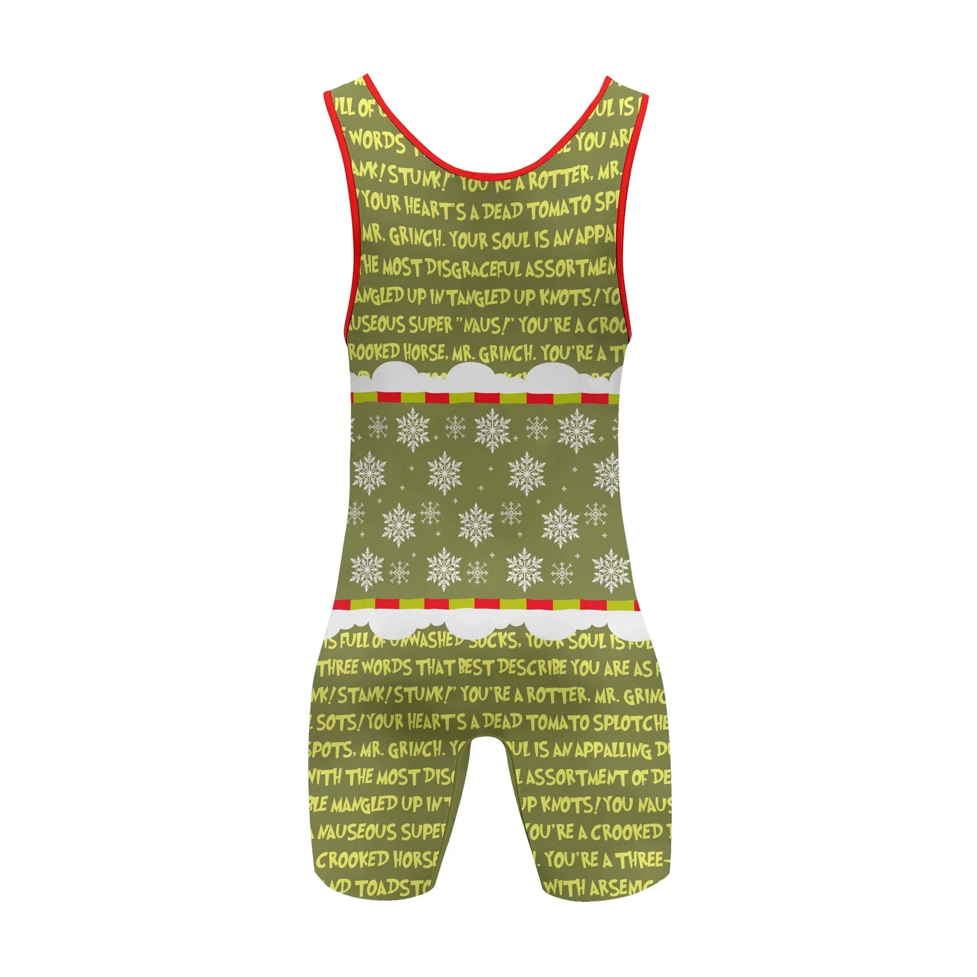 Grinch Xmas Wrestling Singlet