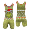 Grinch Xmas Wrestling Singlet