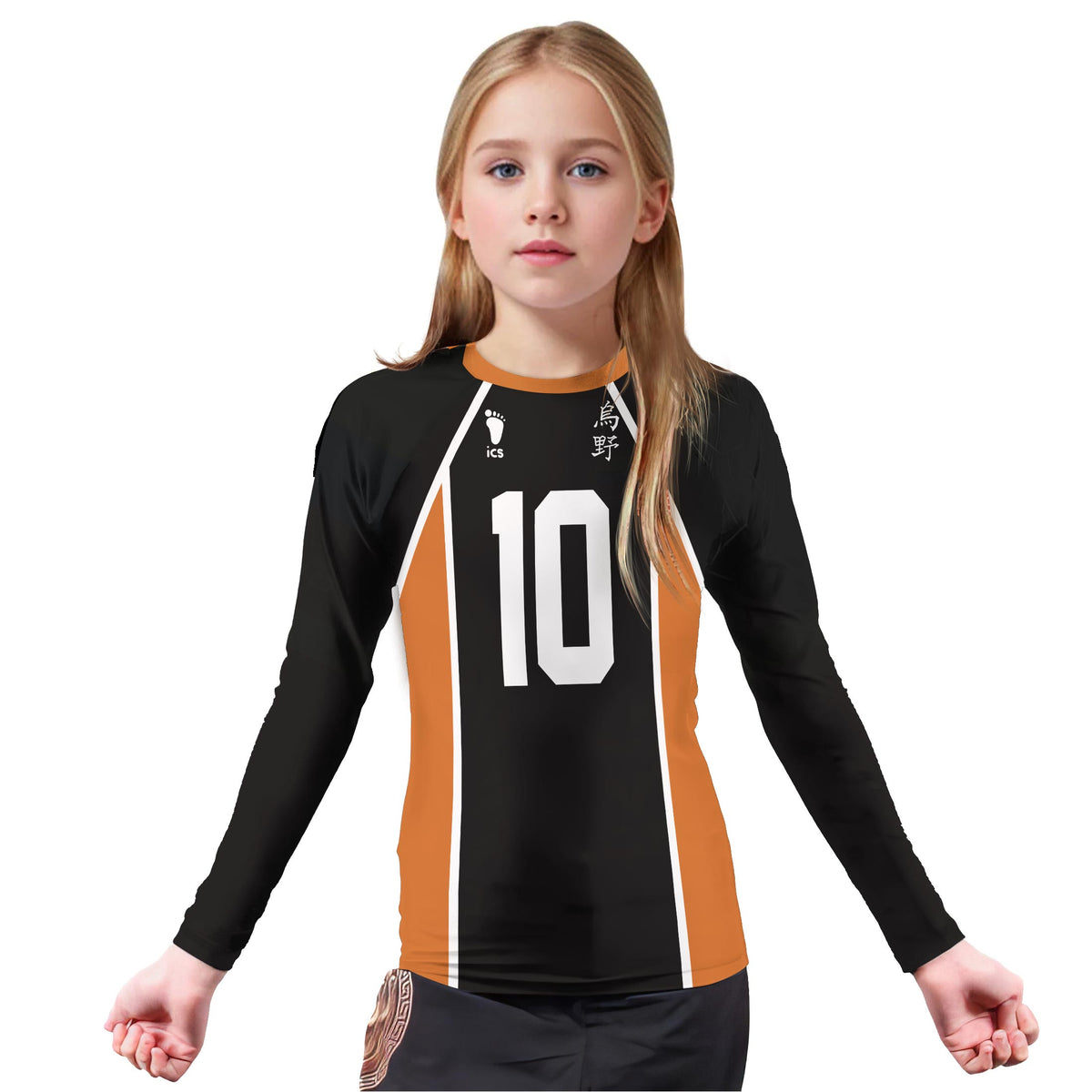 Haikyuu Karasuno Number 10 Kids Rash Guard