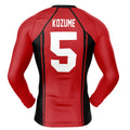 Haikyuu Nekoma Number 5 Long Sleeve Rash Guard