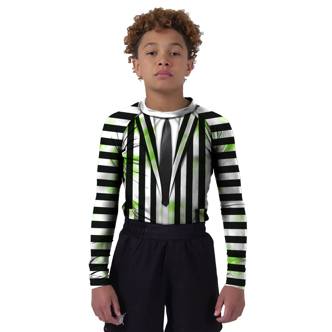 Halloween Beetlejuice Cosplay Kids Rash Guard