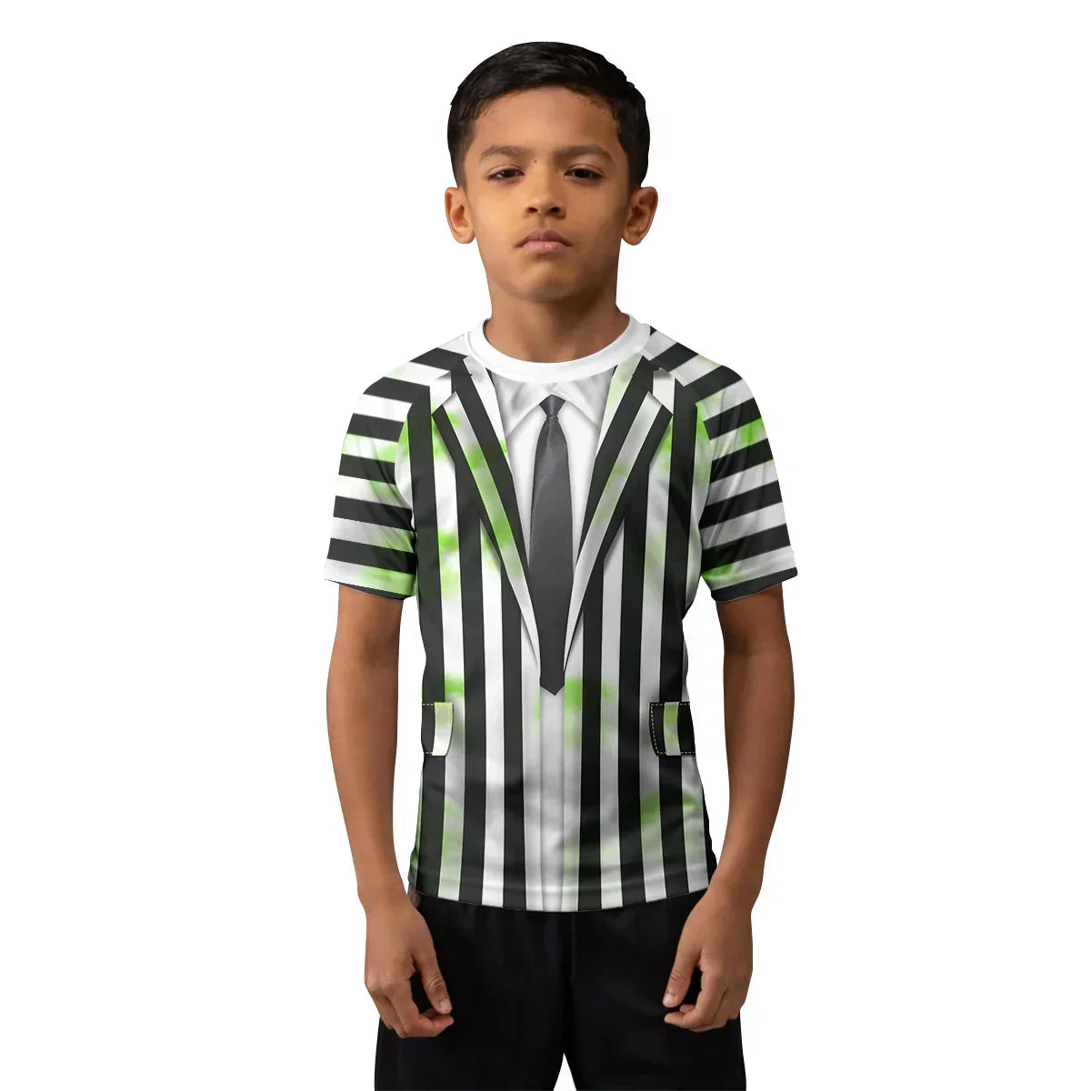 Halloween Beetlejuice Cosplay Kids Rash Guard