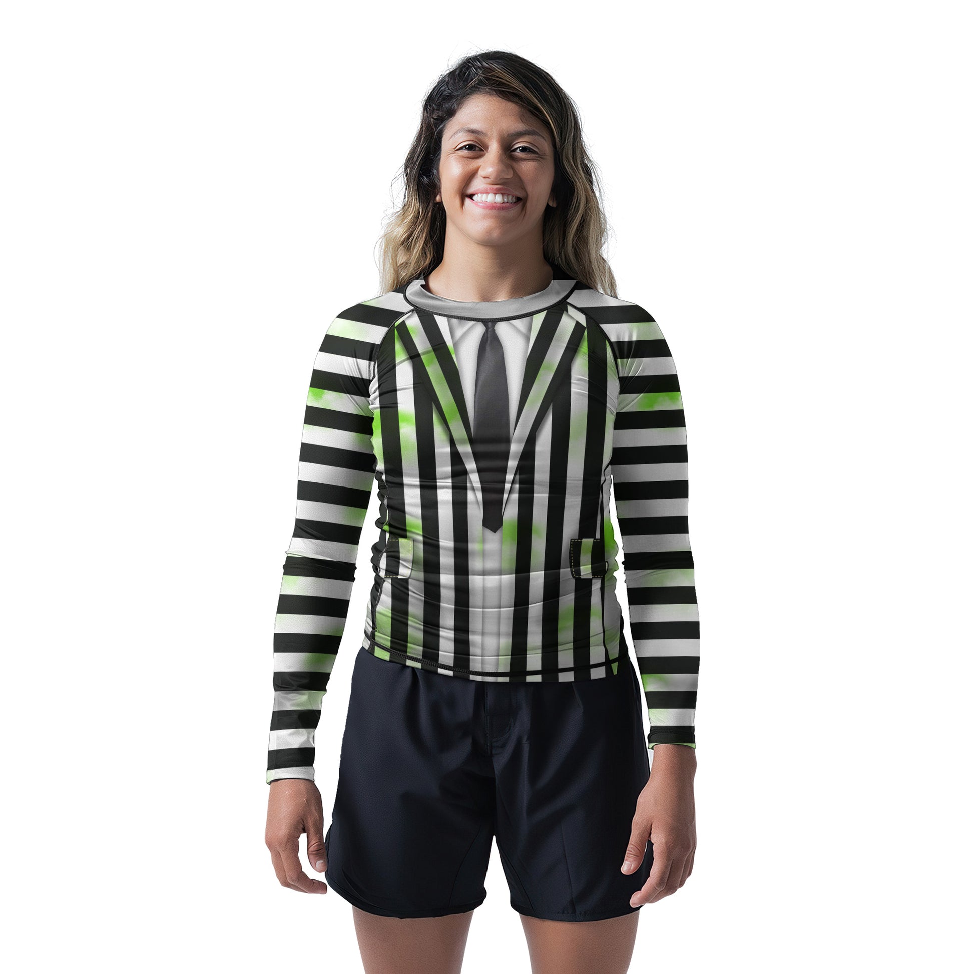 Halloween Beetlejuice Cosplay Rash Guard