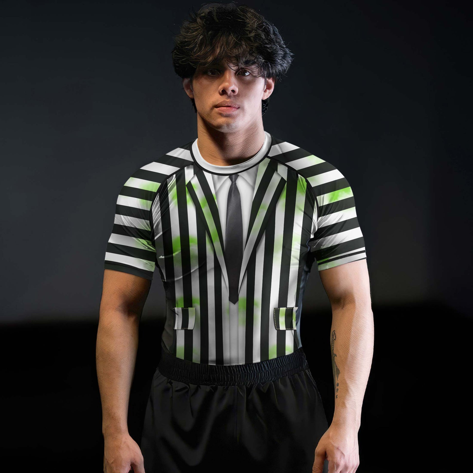 Halloween Beetlejuice Cosplay Rash Guard