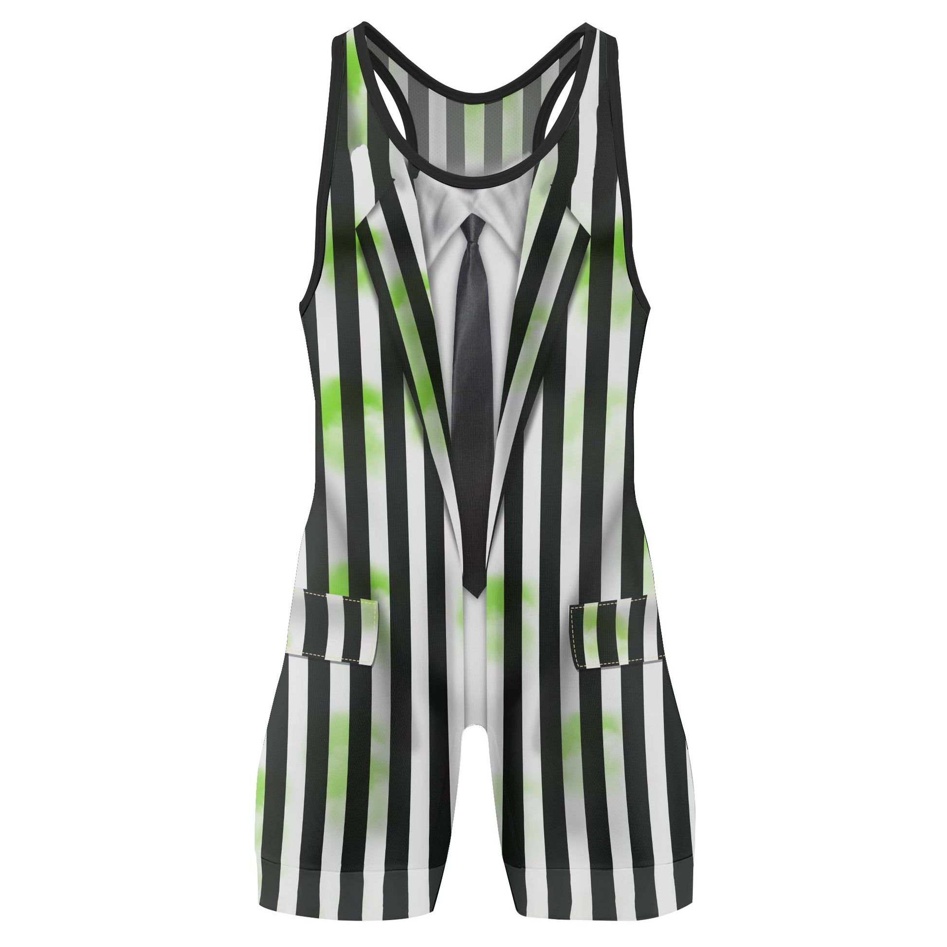 Halloween Beetlejuice Cosplay Wrestling Singlet