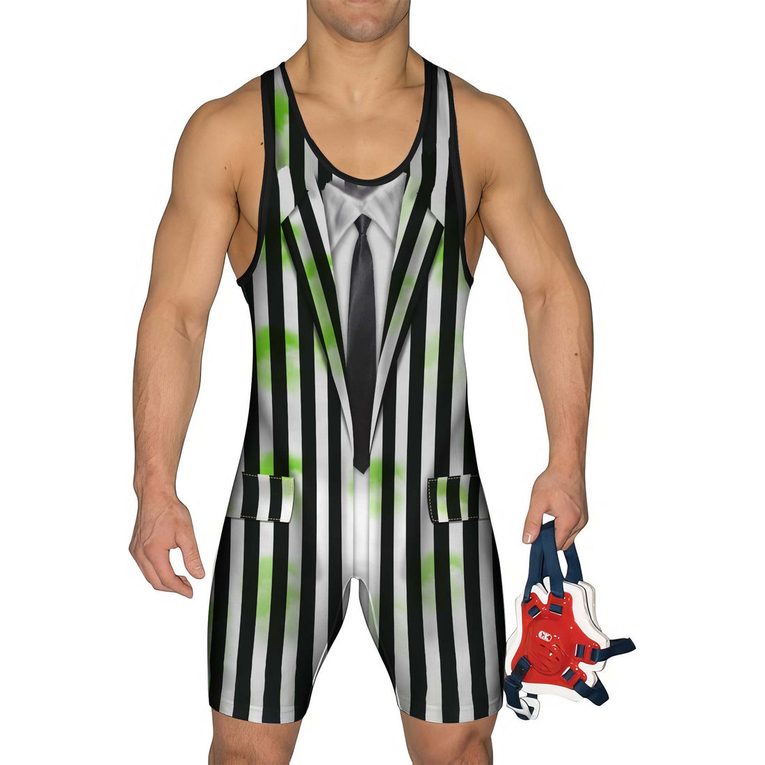 Halloween Beetlejuice Cosplay Wrestling Singlet