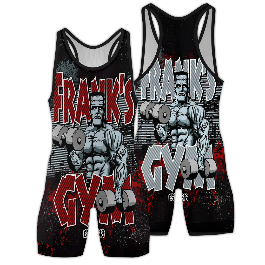 Halloween Frankenstein 1988 Gym Men's Wrestling Singlet