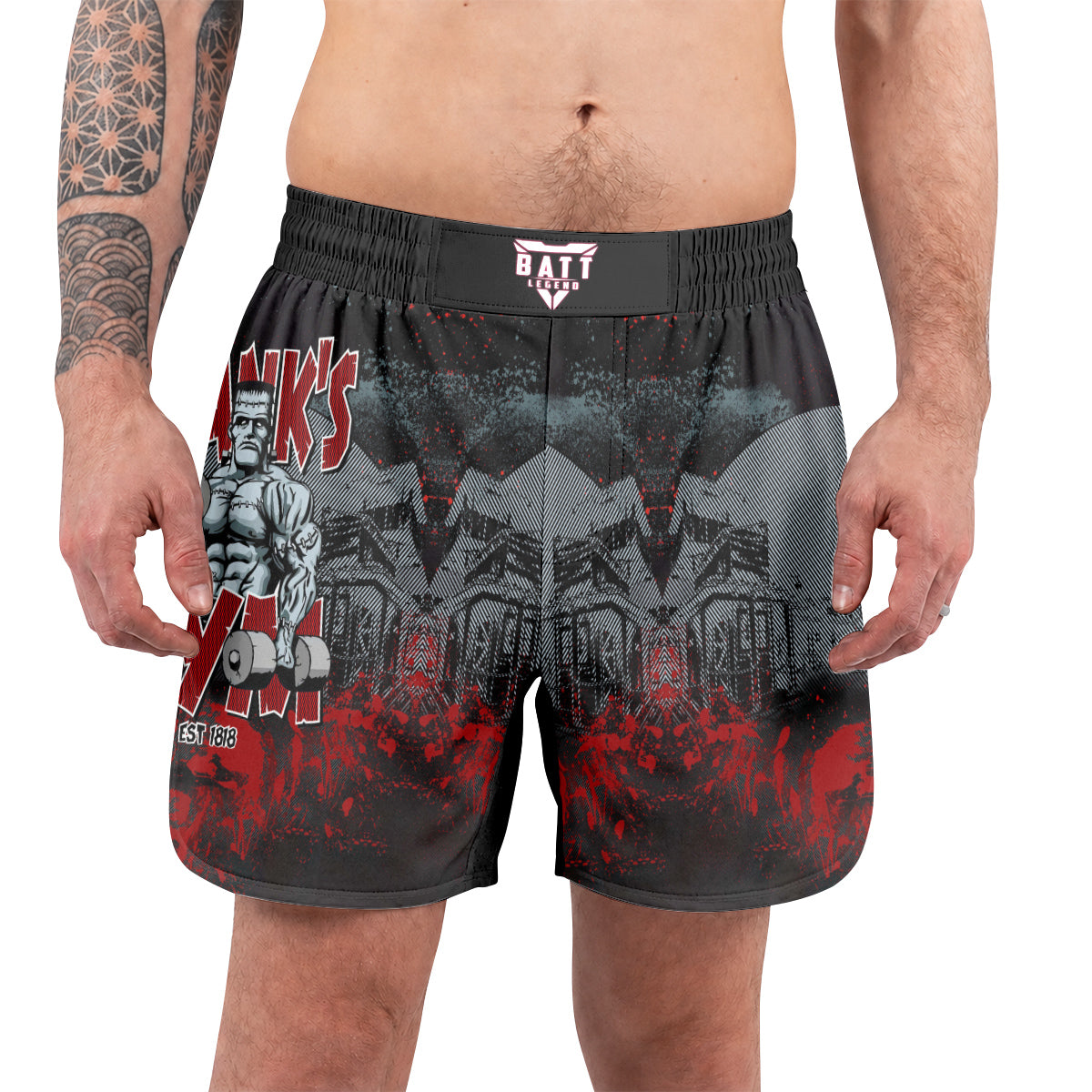 Halloween Frankenstein 1988 Gym Grappling Shorts