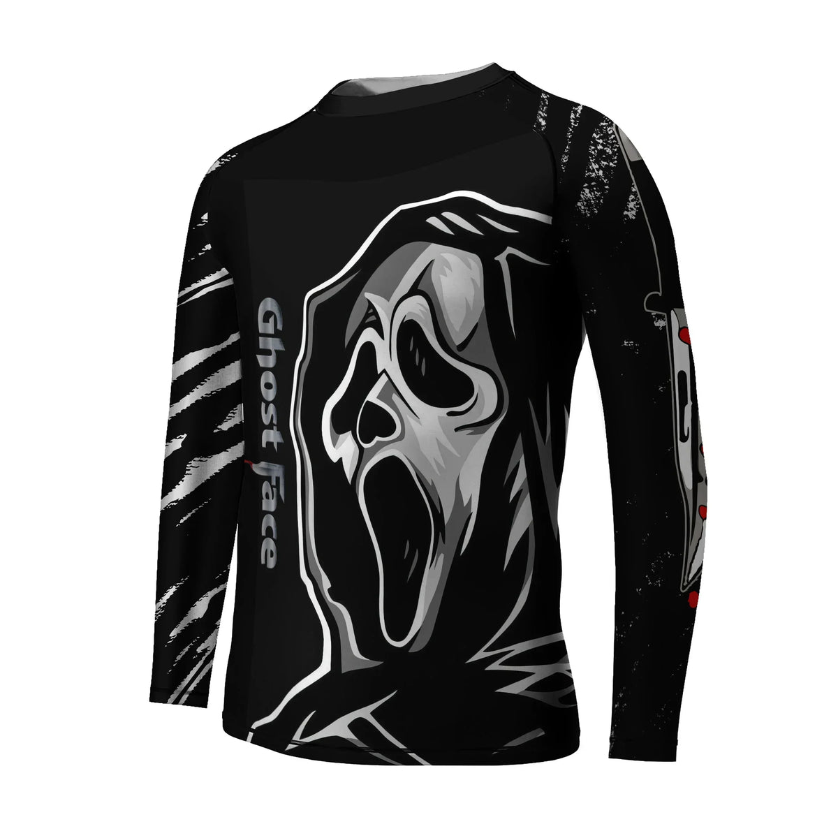 Horror Rash Guards Halloween Ghostface Kids Rash Guard | Athletic Wear