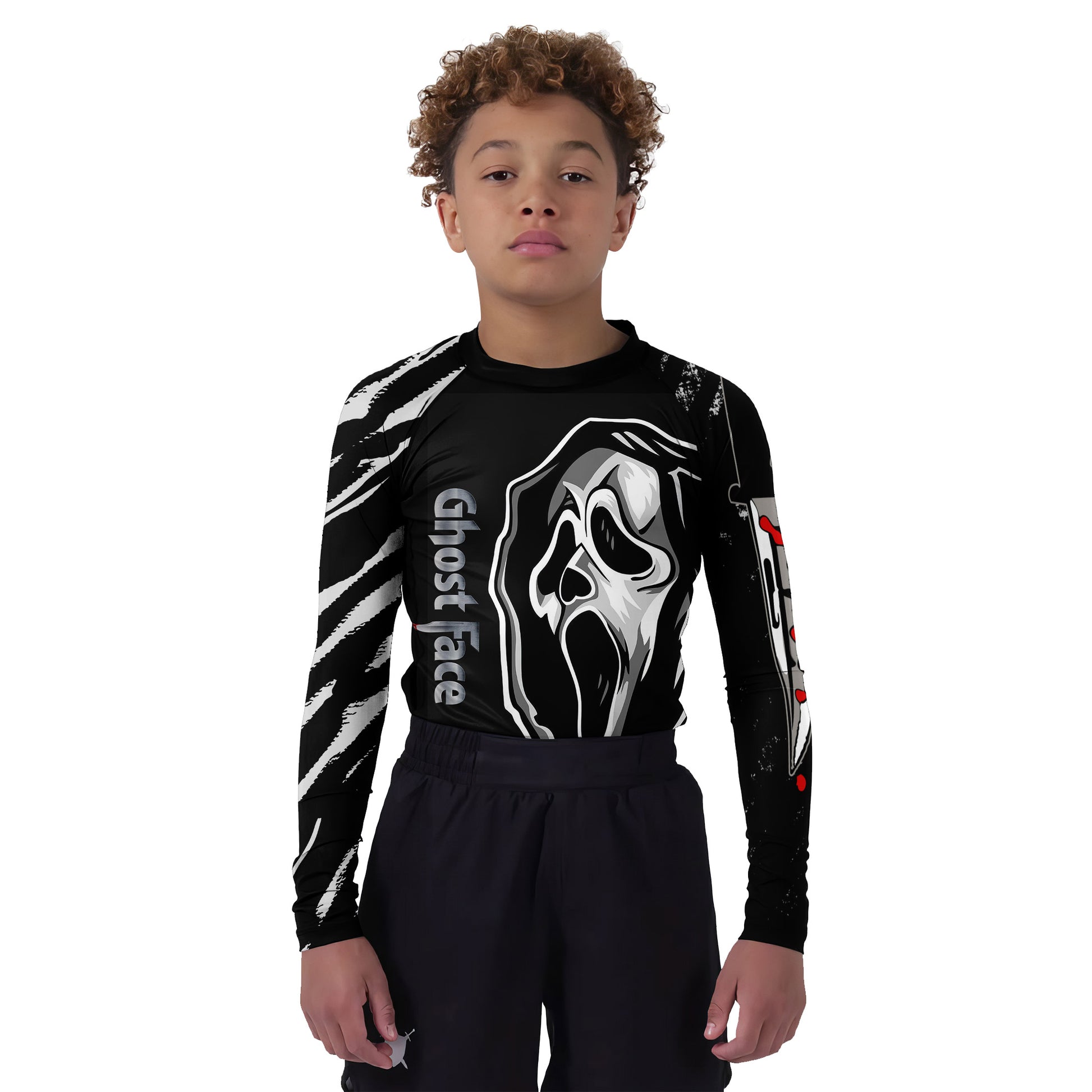 Halloween Ghostface Kids Rash Guard