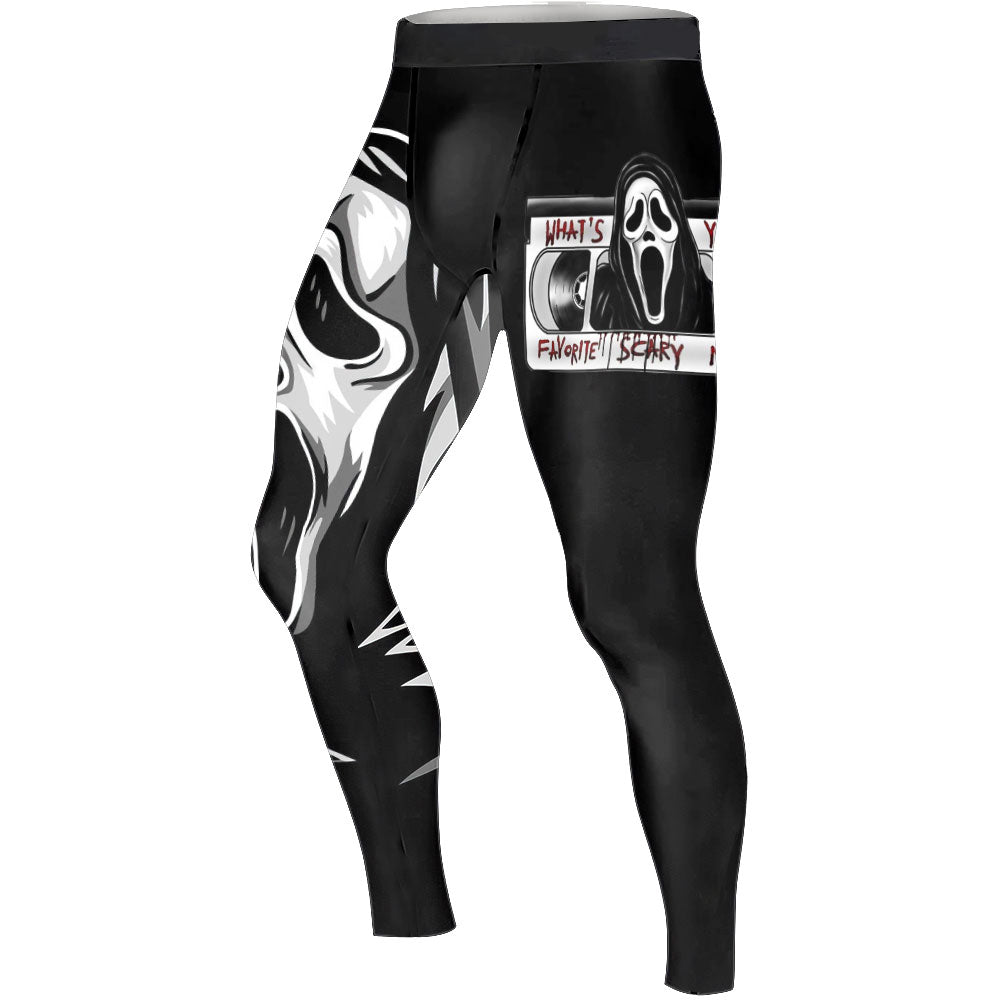 Halloween Ghostface Men's Compression Leggings