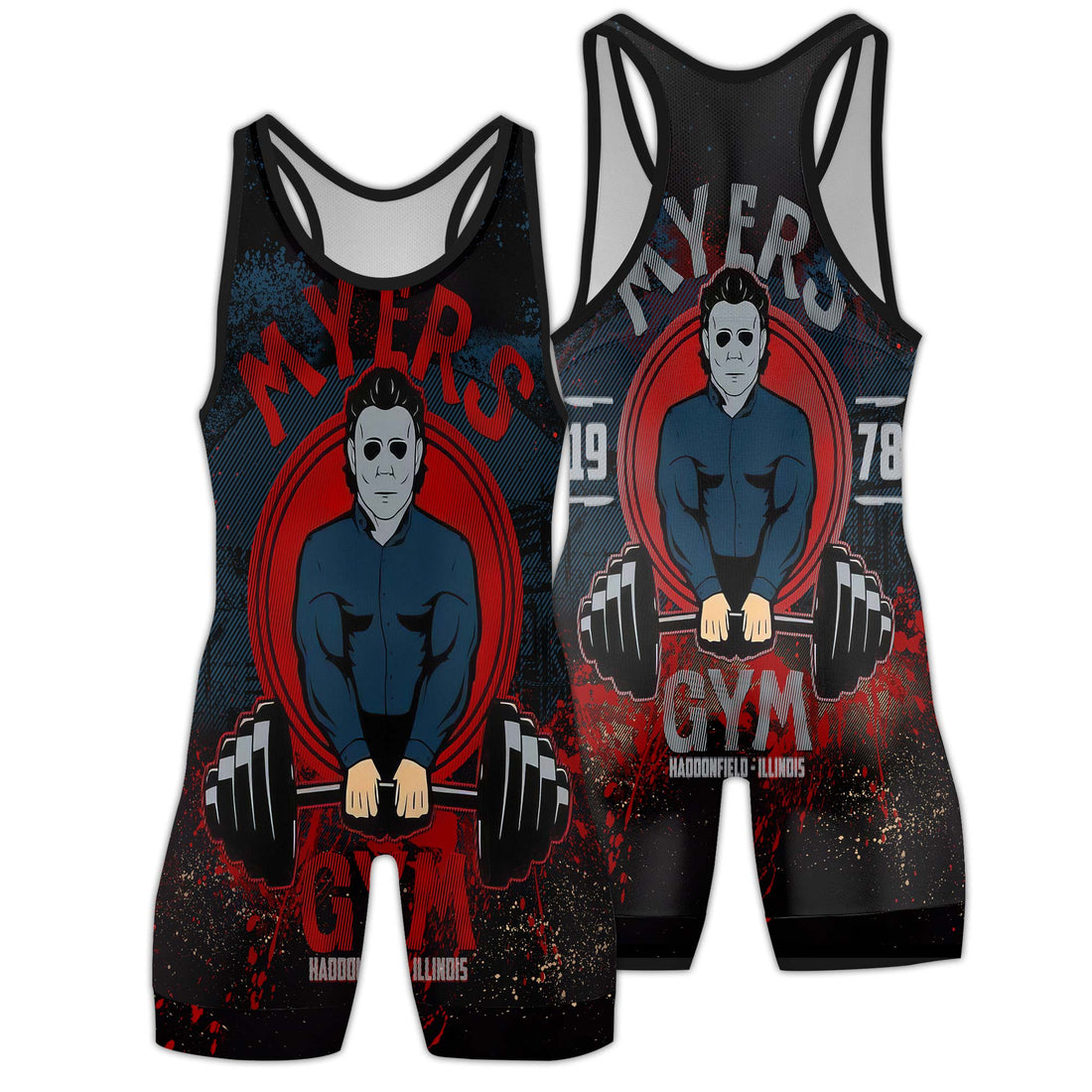 Halloween Michael Myers 1978 Gym Men's Wrestling Singlet