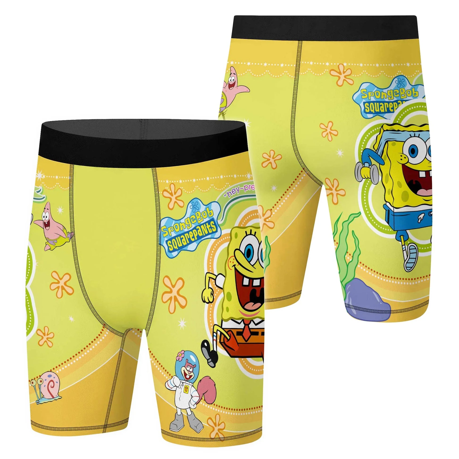 Happy SpongeBob Squarepant Compression Shorts