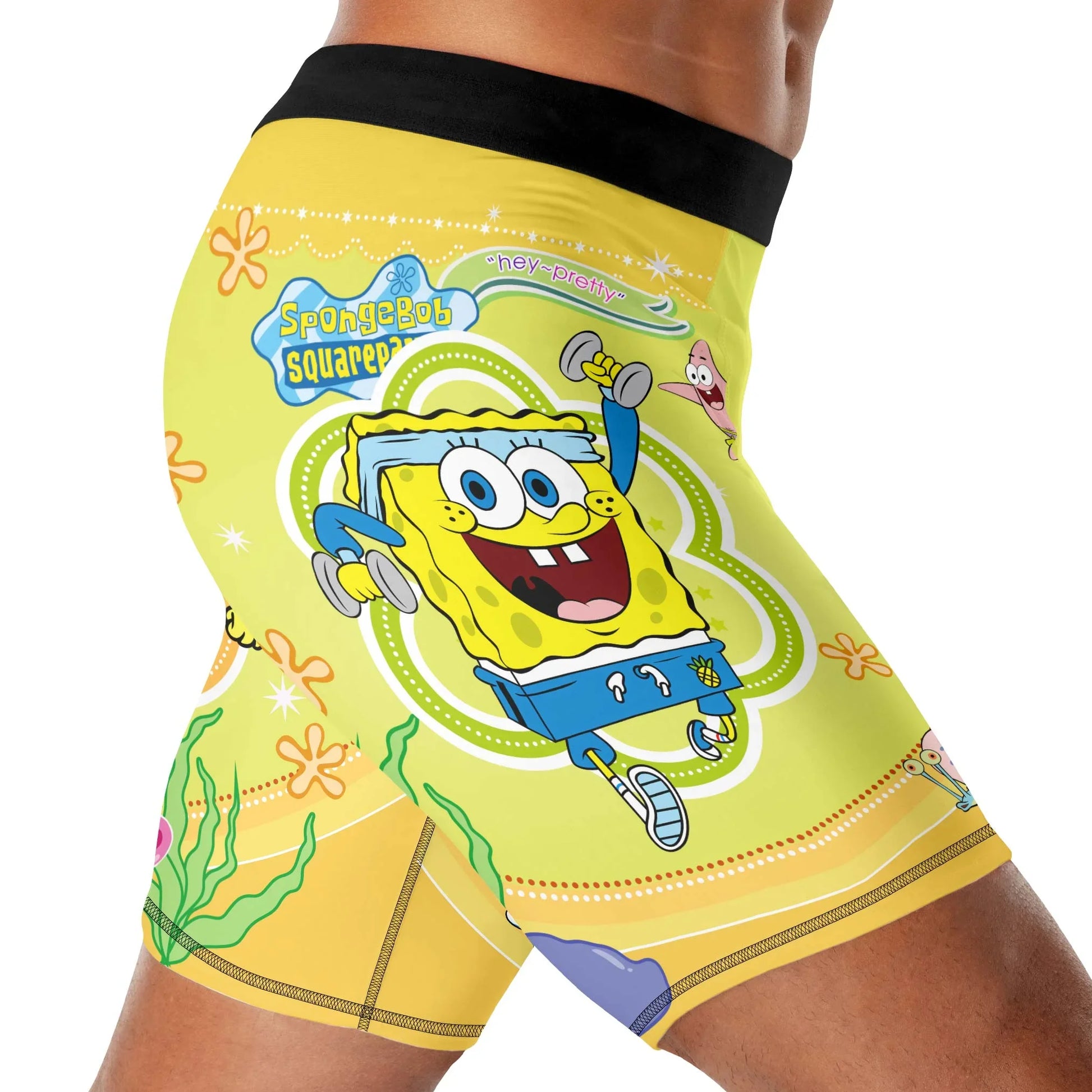 Happy SpongeBob Squarepant Compression Shorts