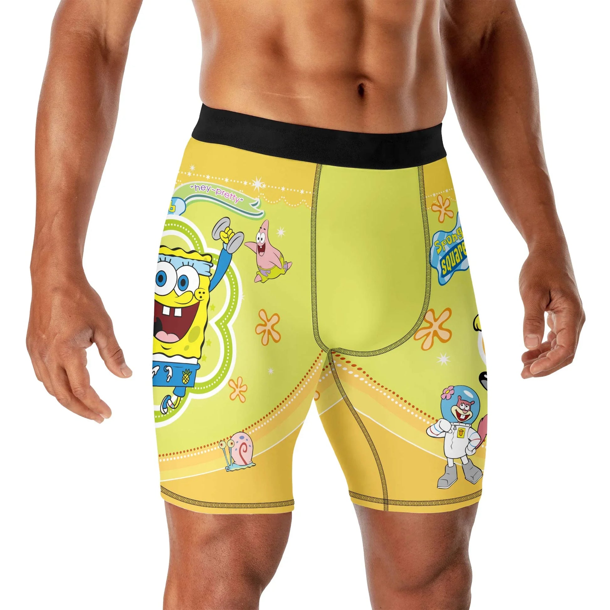 Happy SpongeBob Squarepant Compression Shorts