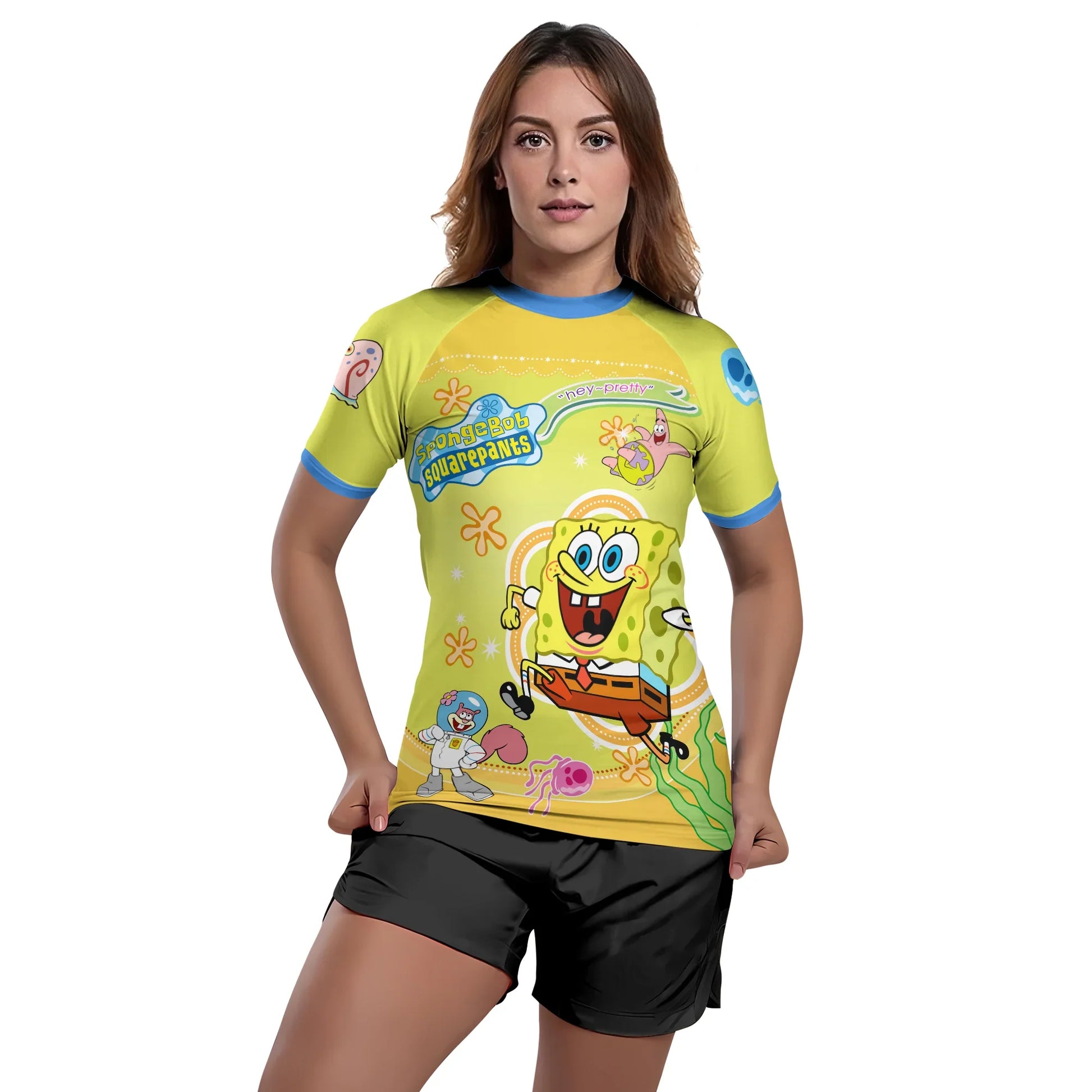 Happy SpongeBob Squarepant Rash Guard